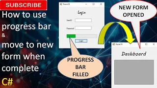 C How to use progress bar and how to move to another FORM when its filled