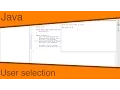 Java Ep17 - User selection