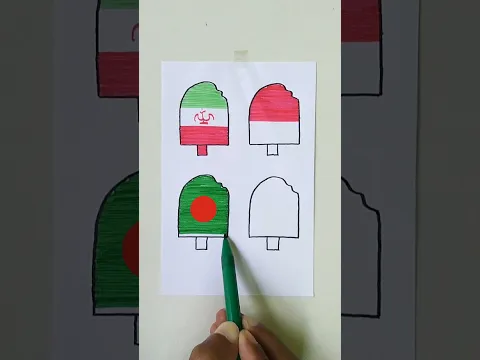 Menggambar bendera negara ๐ช Saya menggambar bendera Indonesia ๐ฎ๐ฉ #art #indonesia #shorts