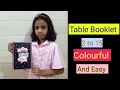 How to make table booklet Handmade table booklet for school