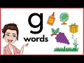 WORDS THAT START WITH Gg g Words Phonics Initial Sounds LEARN LETTER Gg