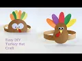 Easy DIY Turkey Hat Craft Thanksgiving Craft for Kids Paper Turkey Hats