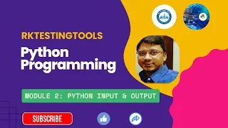 - Python Input and output