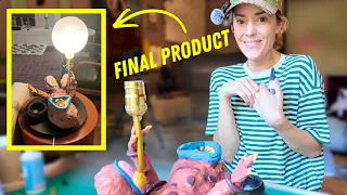 I turned my clay creature into a lamp and it brought me too much joy