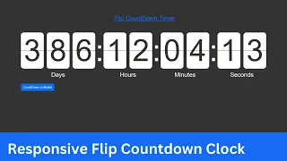 16 jQuery Plugin Tutorial Flip Countdown Timer Flip Countdown Clock Learn with Gsarwar