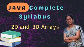 Two dimensional and three dimensional arrays in java 28 JAVA COURSE in telugu