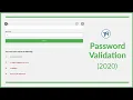 PASSWORD VALIDATION USING JAVASCRIPT 2020