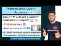 Quality assurance Quality management concept ICH Guidelines QSEM ICH Stability testing