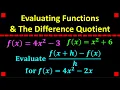 Function Notation Difference Quotient