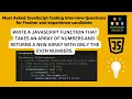 JavaScript Filter Even Numbers from an Array 2 Easy Ways javascript coding interview question