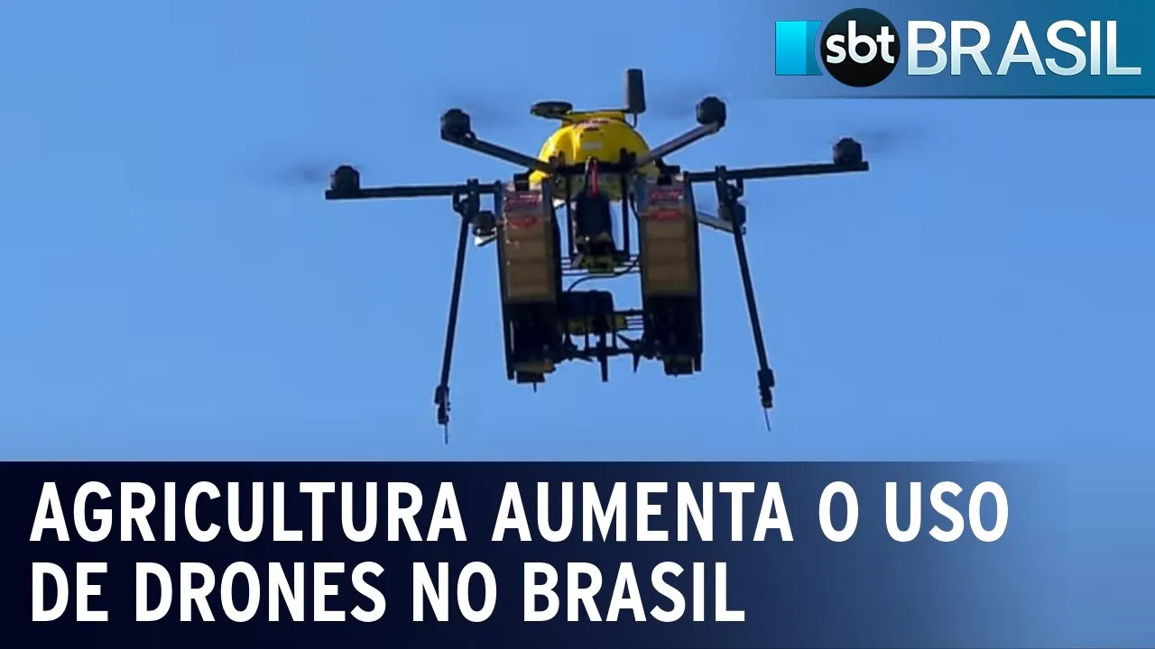 Uso de drones aumenta no Brasil e chega à agricultura | SBT Brasil (29/07/23)