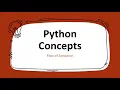 Python Concepts - Flow of Execution Part 1