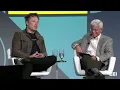 Elon Musk and EEI Chair Pedro J Pizarro President and CEO Edison International at EEI 2023