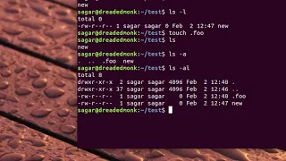 LINUX COMMANDS - 1 ls and touch command