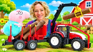 Baba Domuzun Traktörü Bozuldu! 🚜 Nicole ile Tamir Etme Oyunu
