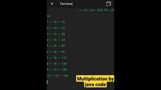 Produce Multiplication table of any number by Java code