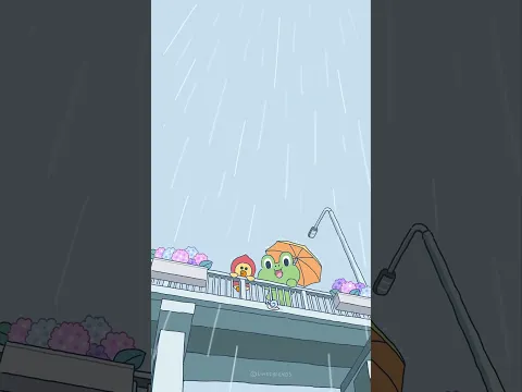 The reason why rainy days are enjoyable π λΉ μ€λ λ μ΄ μ’μ μ΄μ π LINE FRIENDS #rain #sally #leonard