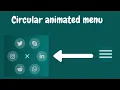 Circular Navbar Menu using HTML and CSS 3 Animated Circular Menu
