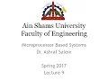 CSE312 Microprocessor Based Systems - Lecture 9