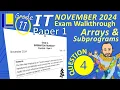 Information Technology Grade 11 Paper 1 November 2024 Q4 - Subprograms Arrays