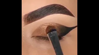 أفخم واجمل مكياج عيون للمناسبات اسود ذهبي 