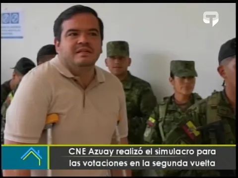 CNE Azuay realizó el simulacro para las votaciones en la segunda vuelta