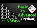 Python Pattern Program - Print Characters in Triangle Shape in Python Python Character Pattern 6