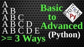 Python Pattern Program - Print Characters in Triangle Shape in Python Python Character Pattern 6