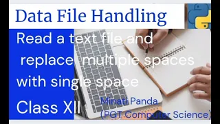 Data File Handling Read file replace multiple spaces with single space write in other file