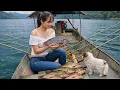Lagu Beautiful Girl Fishing Alone on a Huge Lake | Amazing Carp Catch