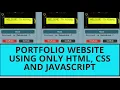 Building Portfolio Website from Scratch HTML CSS JavaScript No Frameworks Pure Vanilla Magic