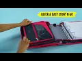 Five Star 3 Zipper Binder with Removable Padded Case