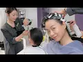 ASMR Korean Female Hair Stylist s Full Service Haircut Neck Shoulder Massage Scalp Spa