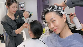 ASMR Korean Female Hair Stylist’s Full Service | Haircut, Neck & Shoulder Massage, Scalp Spa