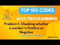Positive or Negative JAVA Top 100 Codes