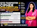 Keyed Transposition Cipher Solved Example Encrypt Enemy Attacks Tonight