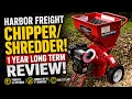 Harbor Freight Wood Chipper Shredder 1 Year Long Term Review by GettinJunkDone