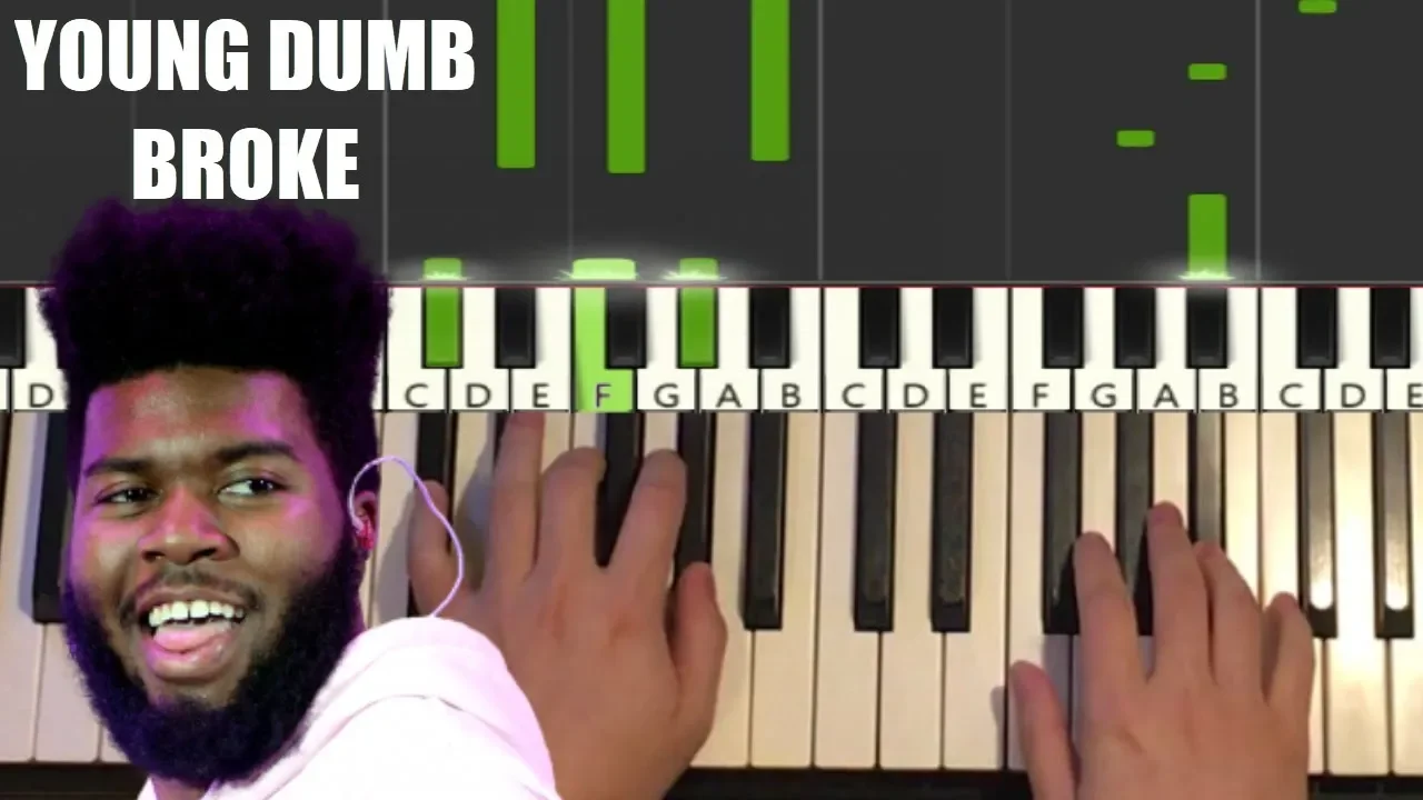 Khalid - Young Dumb & Broke (Piano Tutorial Lesson)