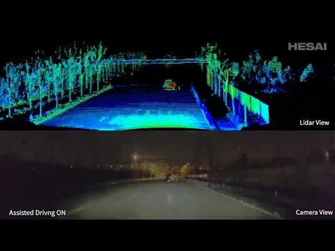 O poder do LiDAR — AT128 melhora o desempenho noturno da condução inteligente