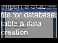 Import a SQL File to Create a Database