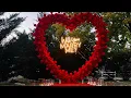 Luxury Heart Shaped Floral Arrangement Arch Backdrop Proposal Wedding Decor
