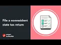 How do I file a nonresident state tax return - TurboTax Support