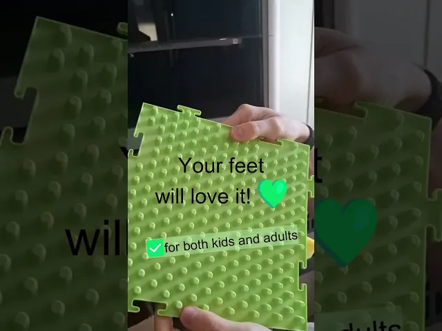 Massage Puzzle Mat - acupressure spikes 240x240 mm video thumbnail