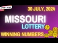 Missouri Midday Lottery Results For - 30 Jul 2024