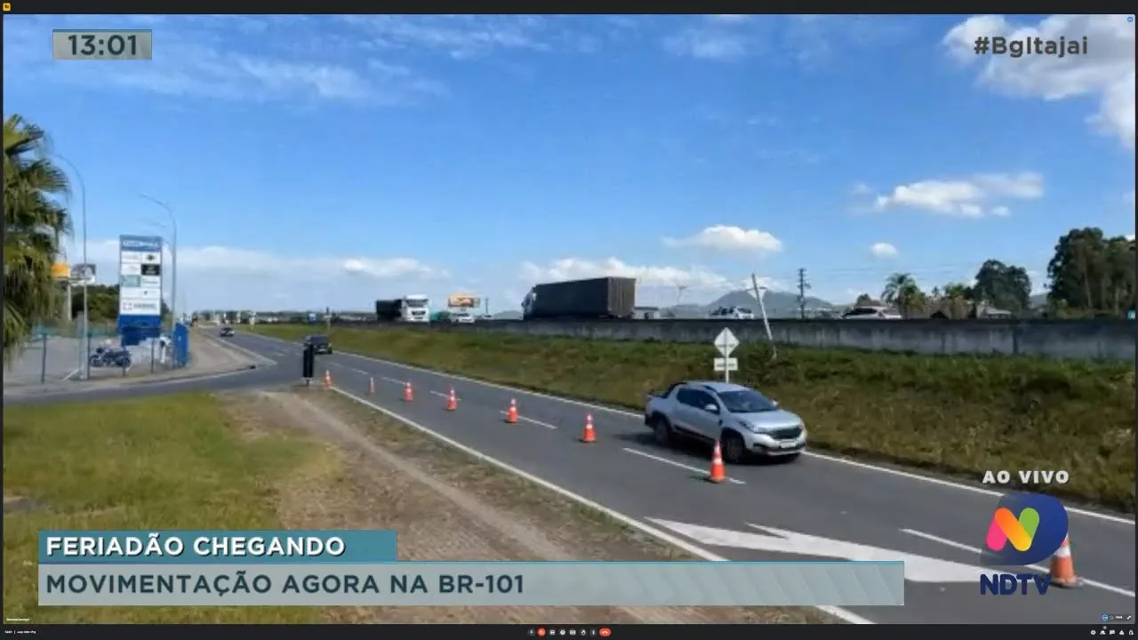 Movimentação na BR-101 com a chegada do feriadão