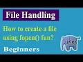 PHP Advanced Part-17 File Handling fopen Create File PHP Advanced Tutorial