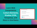 Modern Web Components with Shadow DOM Templates Build Reusable UI Elements