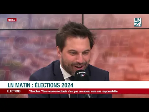 G.L Bouchez réagit à l'annonce des bons scores du MR : " Il va falloir être courageux" - YouTube thumbnail
