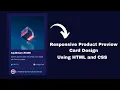 Responsive Product Card Design using HTML and CSS