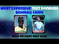 1987 Donruss Most Expensive eBay Sales Baseball Cards May 2026